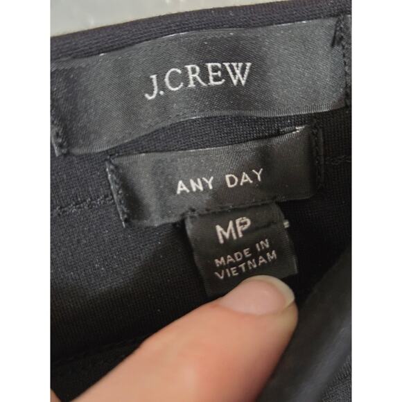 J.CREW Any Day Stretch Ponte Pants Womens Size Medium Petite Black Career Office - Picture 9 of 9